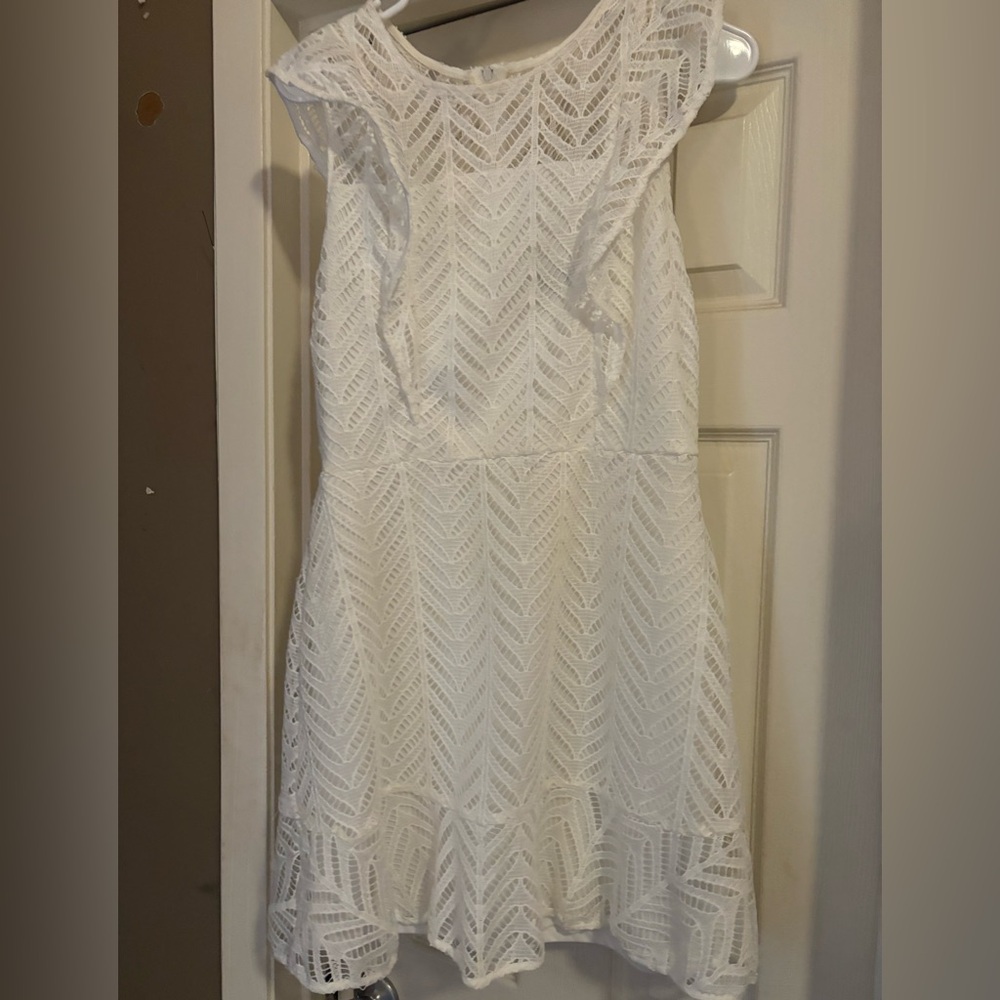 Sleeveless white dress